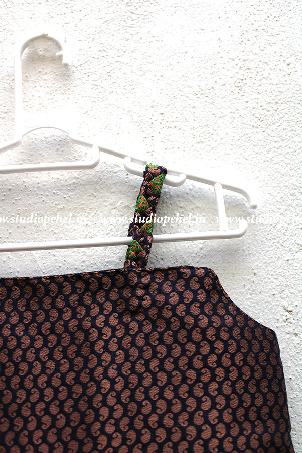 Girls Green brocade Gown