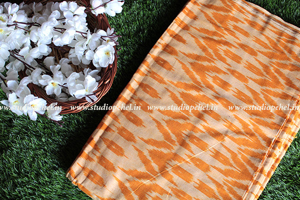 Ikkat Fabric - orange