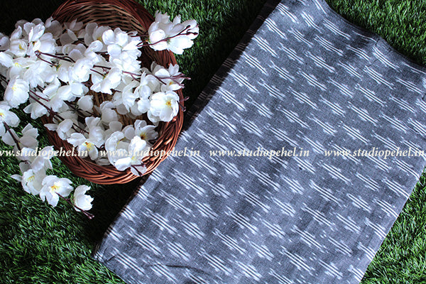 Ikkat Fabric - grey