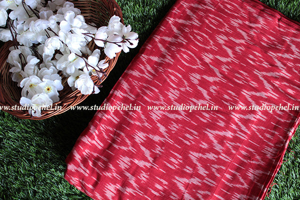 Ikkat Fabric - red