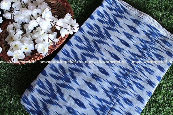 Ikkat Fabric - blue