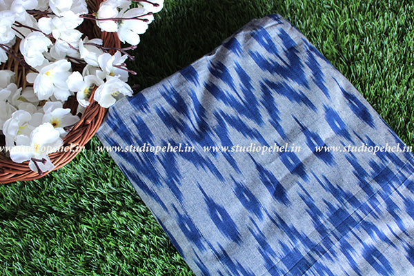 Ikkat Fabric - blue