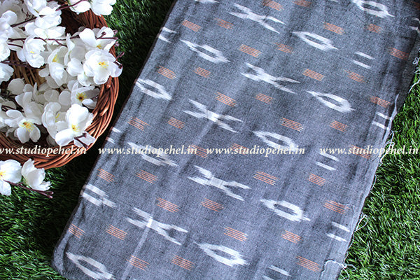 Ikkat Fabric - grey