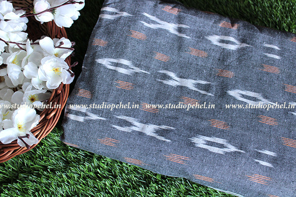 Ikkat Fabric - grey