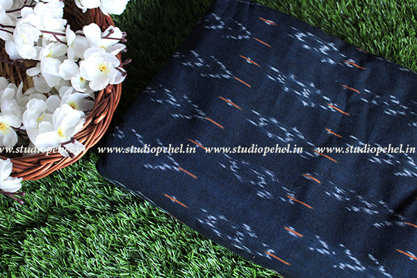 Ikkat Fabric - neeli