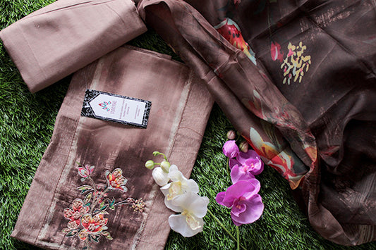 Casual Brown Salwar Kameez Set