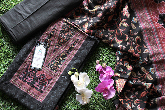 Casual Black Salwar Kameez Set