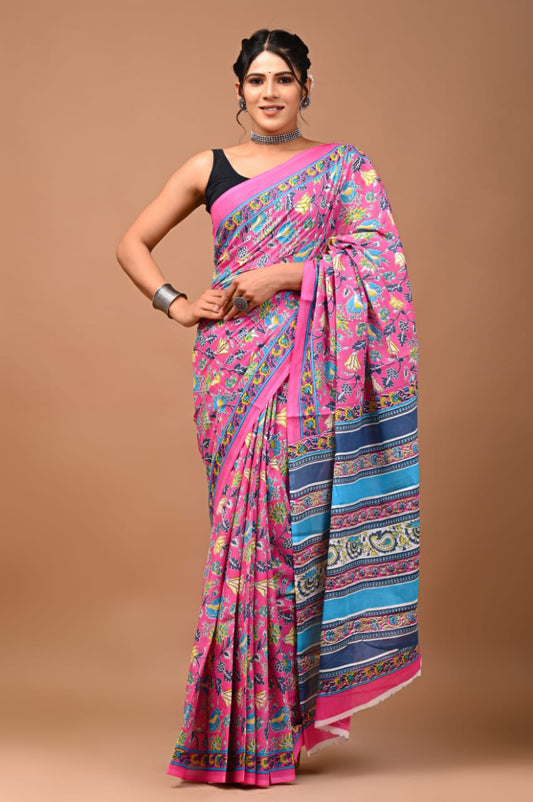 Pink Mandala Saree