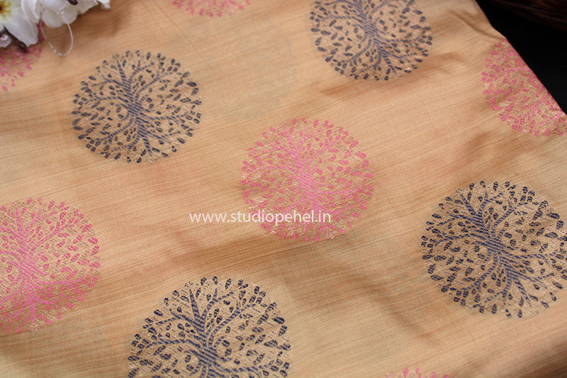 Brocade Fabric - Earthy peach