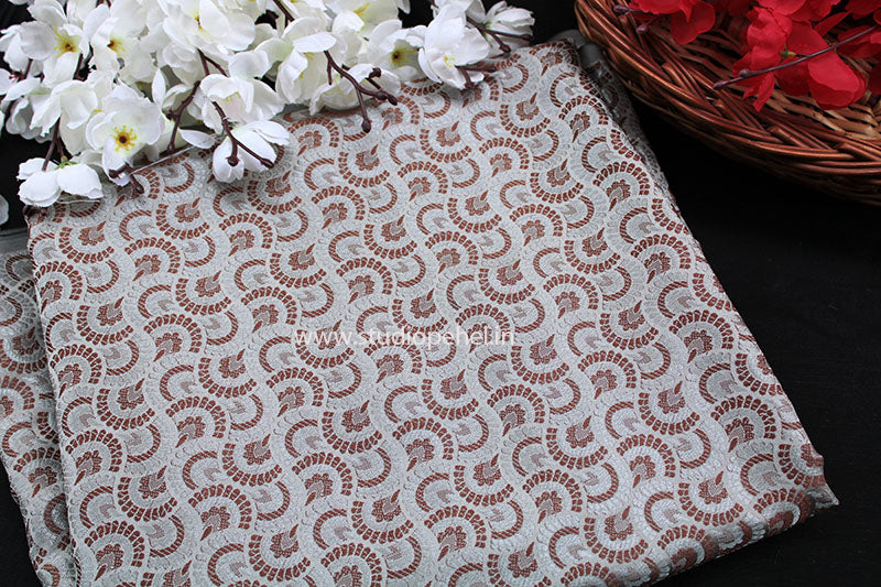 Ivory Copper Brocade