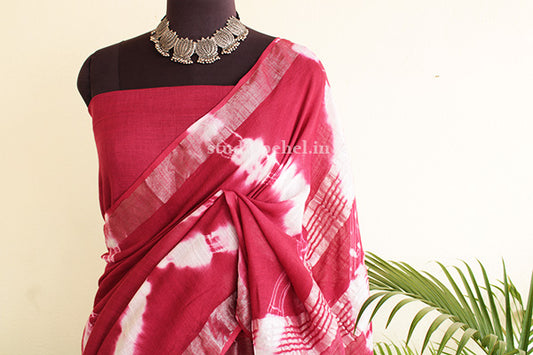 Linen Sarees - Redwine