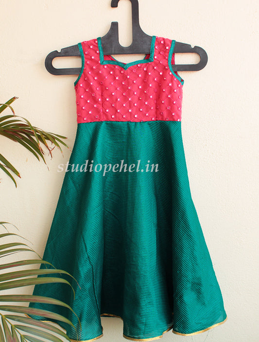 Girls Teal Party Dress