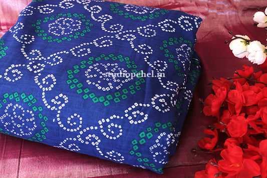 Bhandhej blue cotton fabric