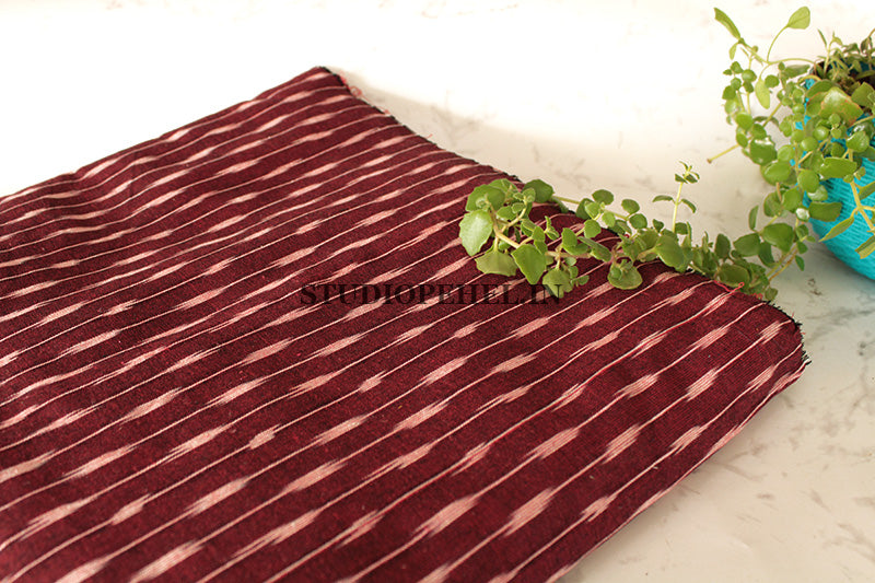 Ikkat Fabric - Brown