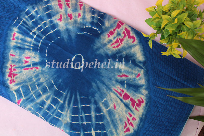Cotton Running Fabric - Blue Shibor