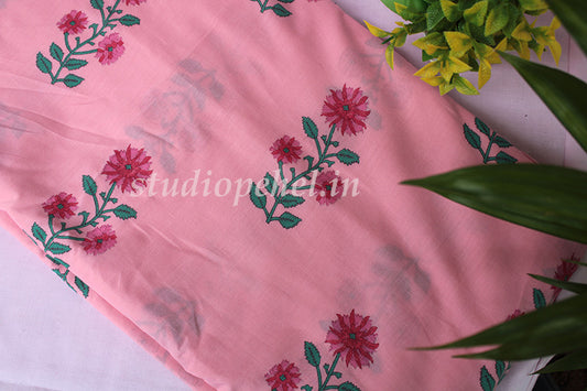 Cotton Running Fabric - Peach Dalia