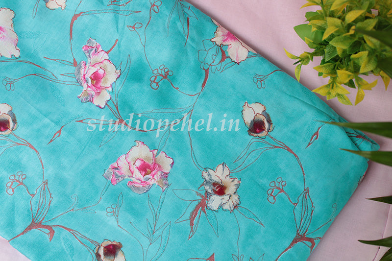 Cotton Running Fabric - Teal