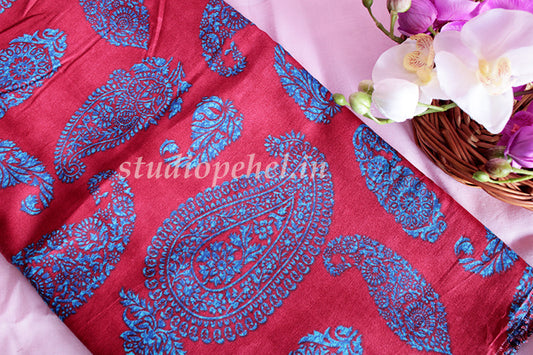 Blue Paisley Fabric