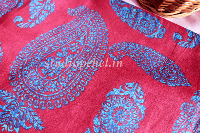 Blue Paisley Fabric