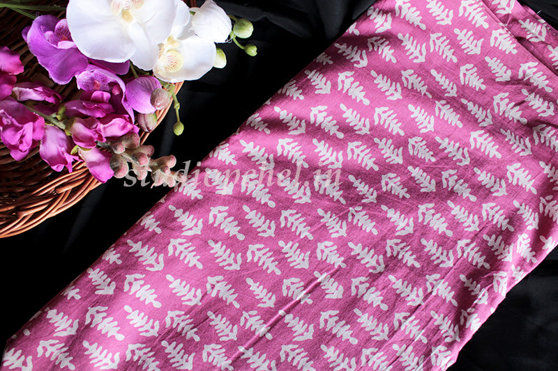Pink Tree Soft Cotton Fabric