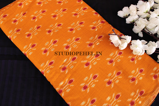 Golden yellow tribal fabric