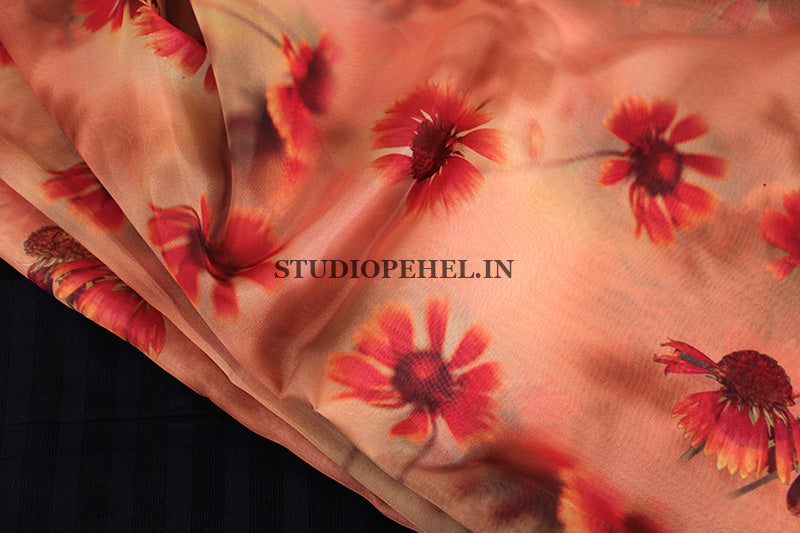 Marigold orange fabric