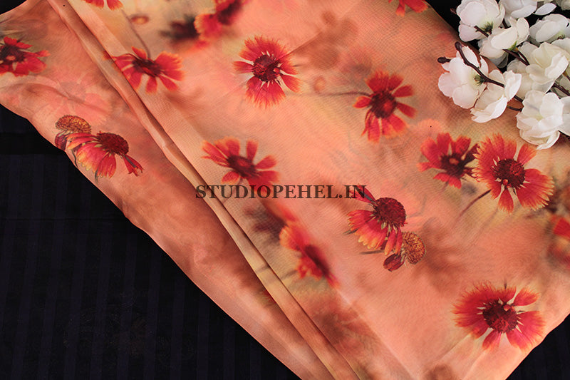 Marigold orange fabric