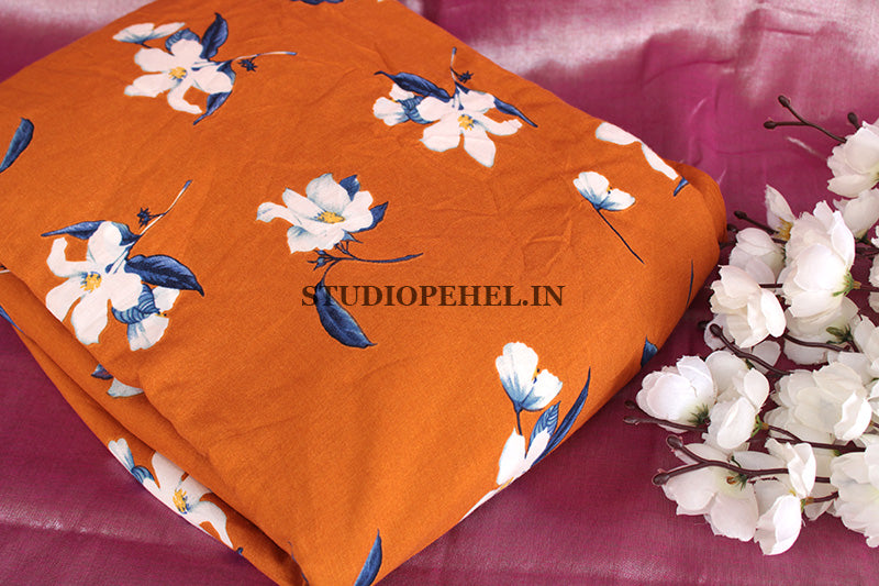 Mustard Dahlia fabric