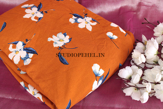 Mustard Dahlia fabric