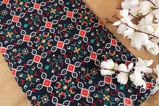 Navy blue tribal fabric