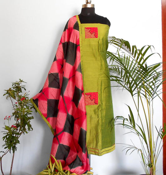 Ruhi leaf green salwar set - STUDIO PEHEL