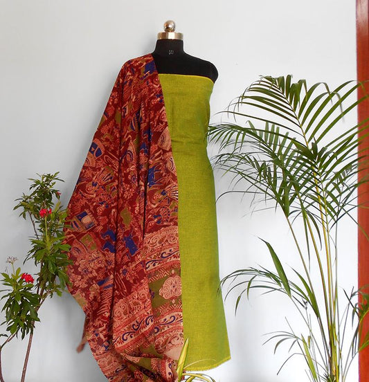 Ruhi green kalamakari salwar set - STUDIO PEHEL