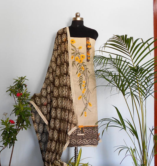 Ruhi ivory embroidered rich salwar set - STUDIO PEHEL