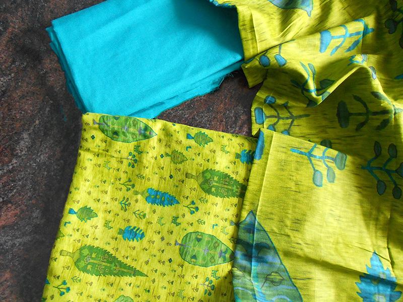 Ruhi fresh greenish blue salwar set - STUDIO PEHEL