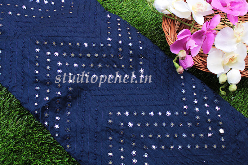 Wave Navy Mirror