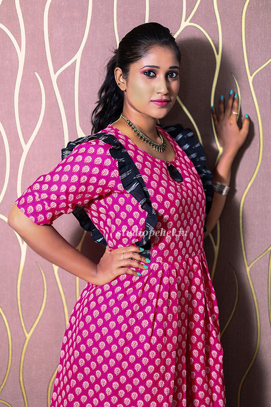 Bright Pink Frill Dress