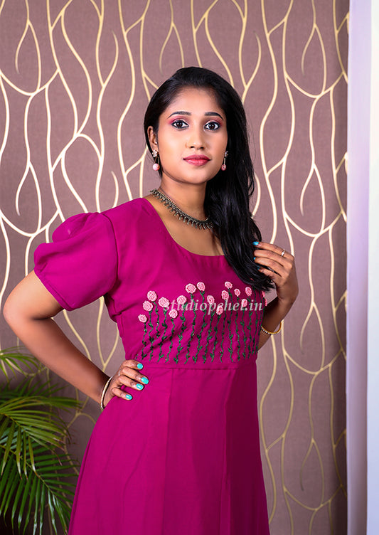 Magenta Designer Kurti