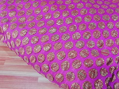 Plum pink /Copper embossed jaquard fabric - STUDIO PEHEL