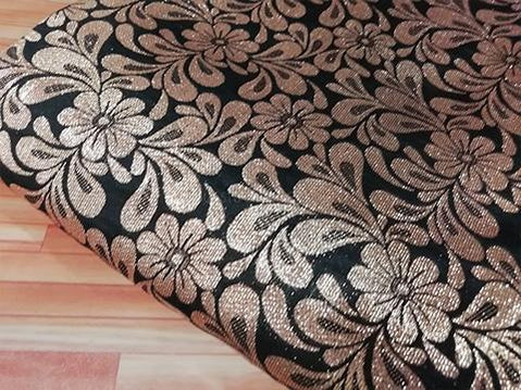 BLack/antique gold floral heavy jaquard - STUDIO PEHEL