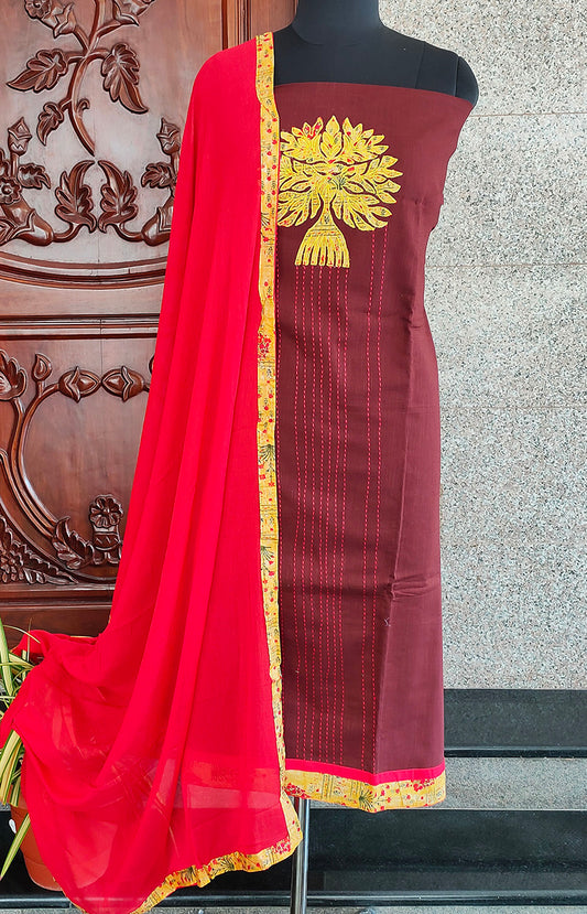 Mathuri yellow/red double top Salwar set - STUDIO PEHEL