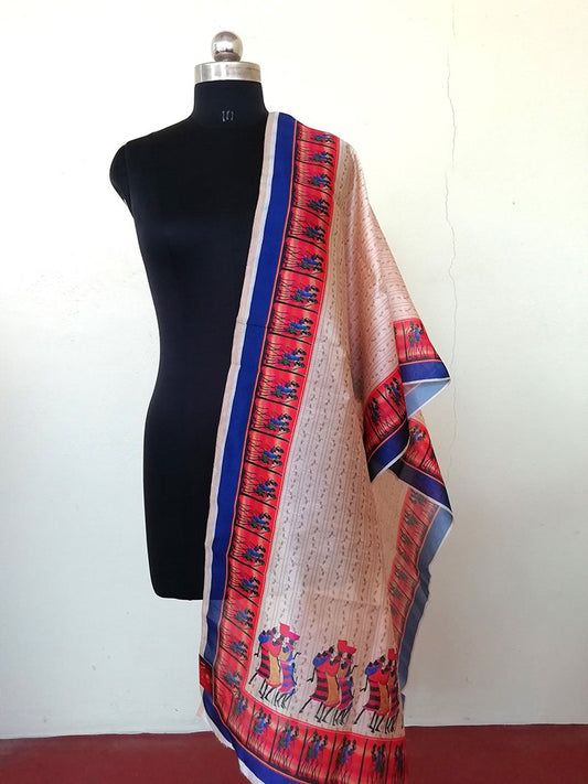 Chanderi Handpainted Dupatta - STUDIO PEHEL