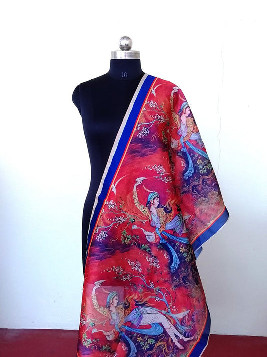 Chanderi Handpainted Dupatta - STUDIO PEHEL
