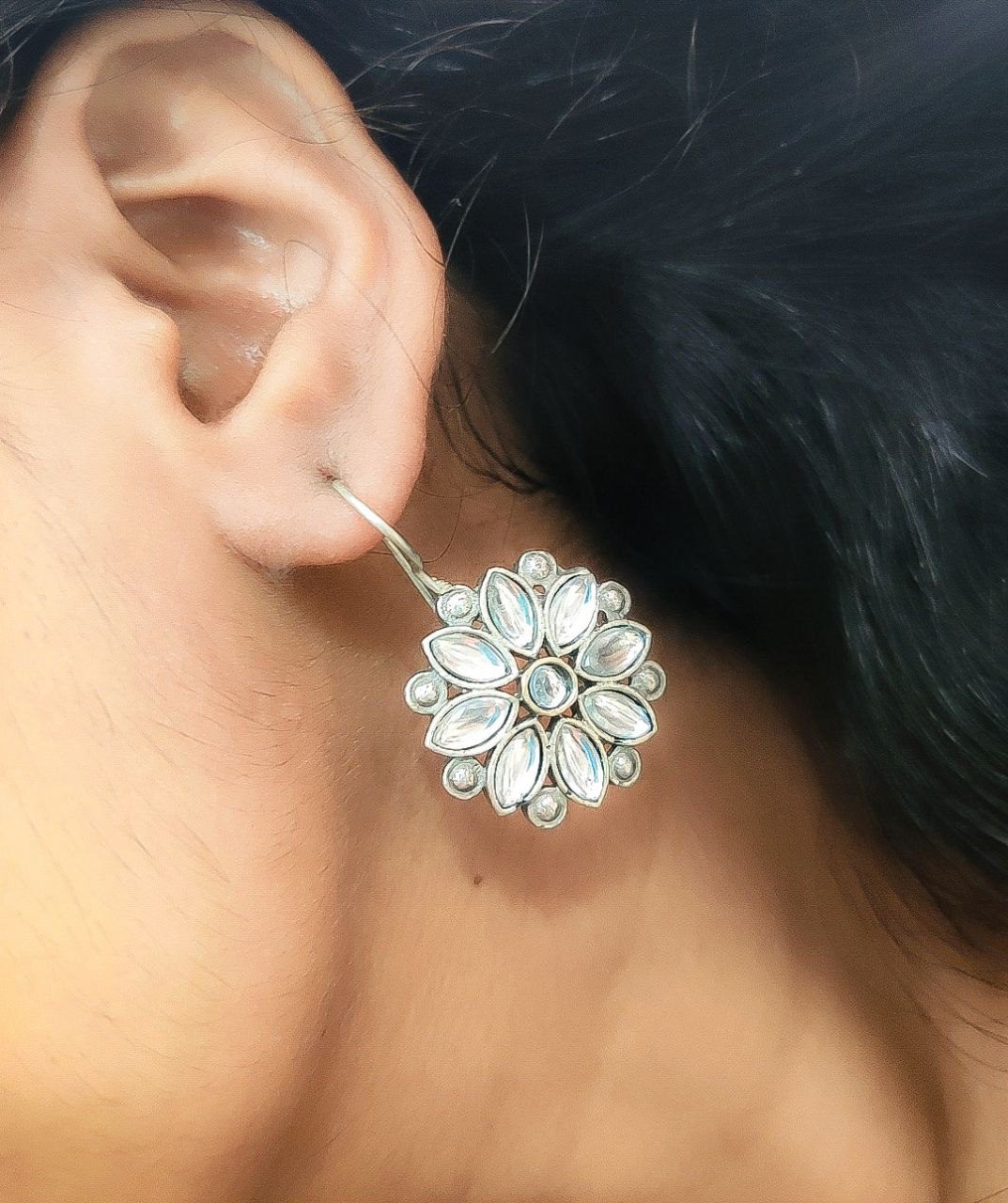 Silver Earrings - Phool Drops