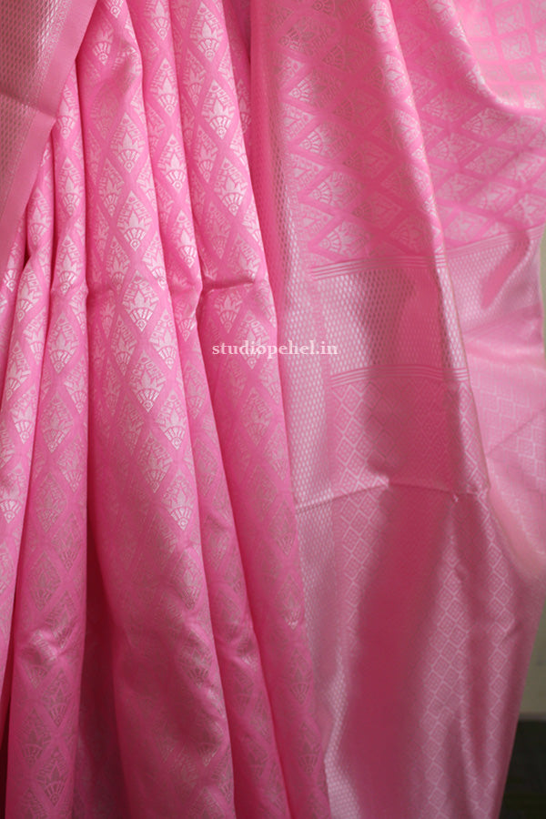 Modal Silk Saree - Pink