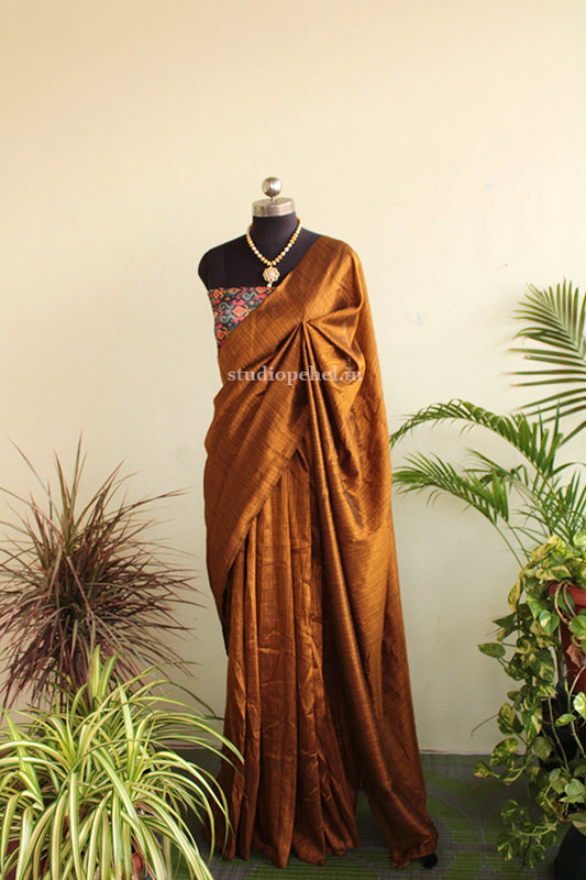 Dupion Saree-Honey