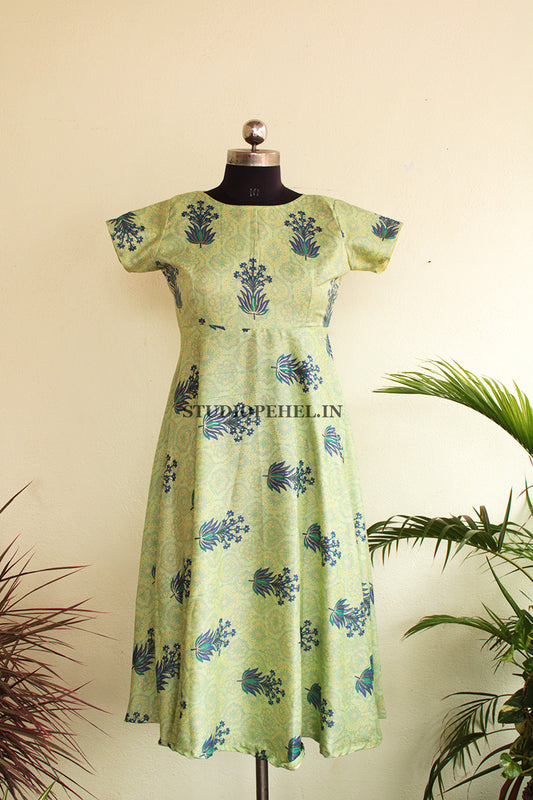 Dusty Green Flare Dress