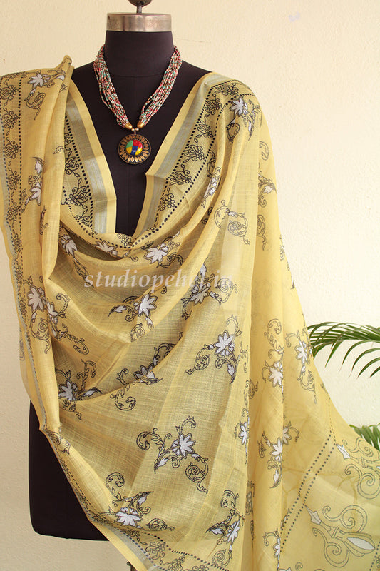 Handwoven Dupattas - Lime