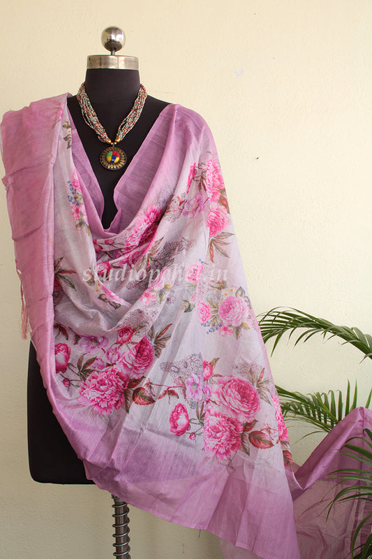 Floral Dupattas - Pink Passion