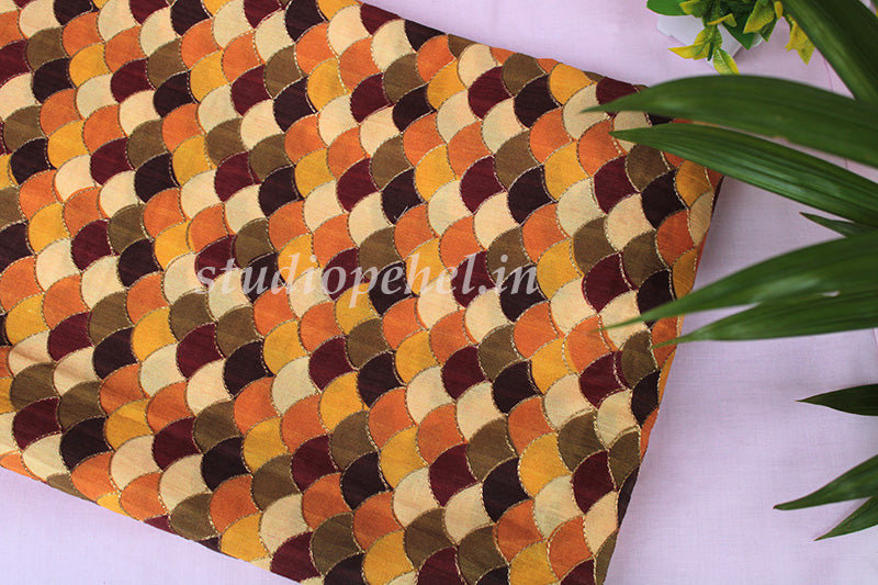 Sabya Multi colour Rawsilk Fabric