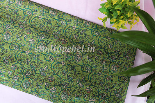Designer RawSilk Fabric - Damask Floral 4